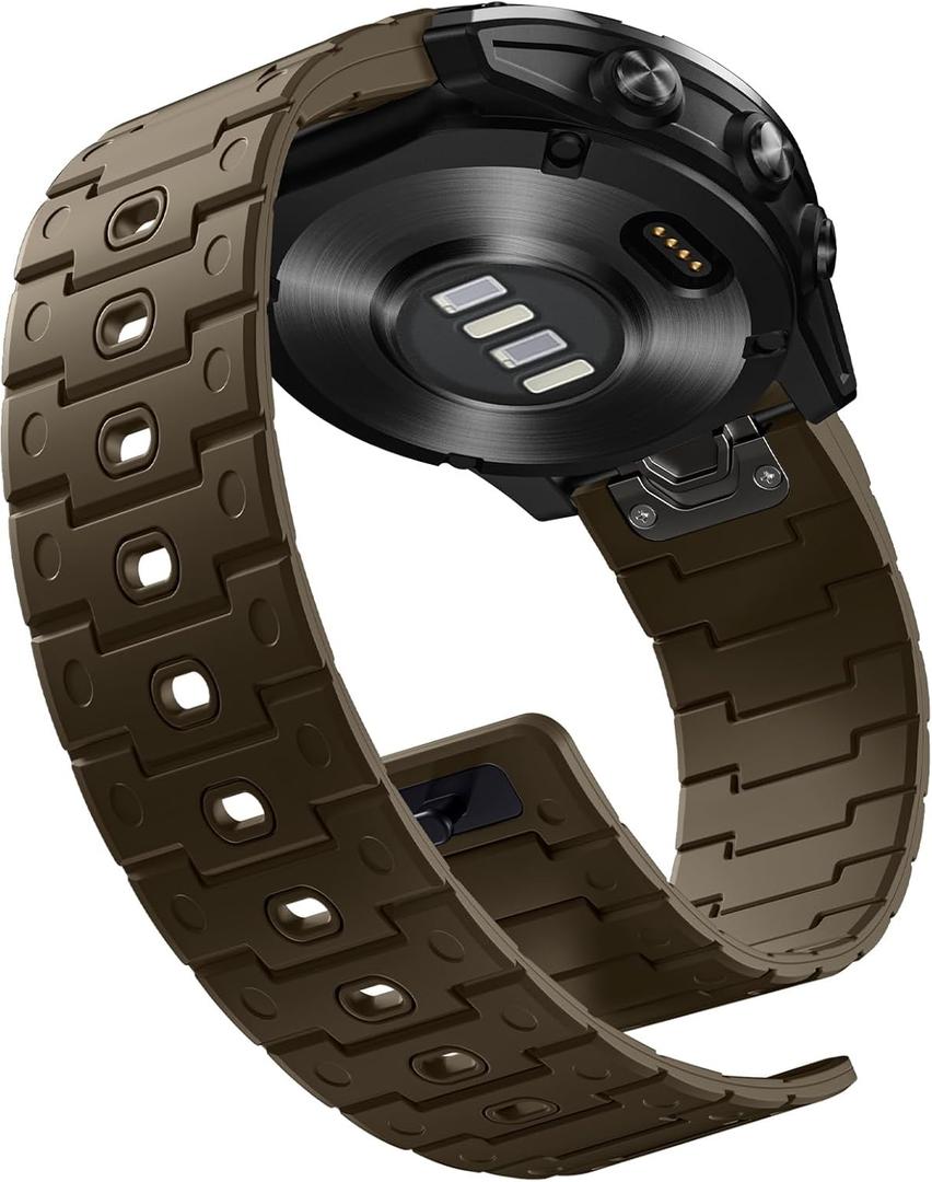 Bandletic Compatible with Garmin Fenix 6X/7X Band, 26mm Quickfit Soft Silicone Magnetic Watch Band Replacement for Fenix 8 51mm/7X 6X Pro/5X Plus/3/Instinct 2X Solar 3 50mm/Descent MK2i Smartwatches