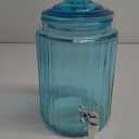 Glass Beverage Dispenser, Blue 5,8L