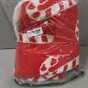 Hillsuren Christmas Candy Cane Throw Blankets and Pillow Gifts Set Include Red White Double Sided Flannel Blanket 50 x 60 Inch and Candy Canes Plush Throw Pillow for Couch Sofa Bed Home Decorations