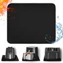 Heat Resistant Mat for Air Fryer, 15 x 18in Heat Resistant Mat for Countertop, Fireproof Silicone Countertop Protector Appliance Slider Hot pod for Air Fryer, Coffee Maker, Toaster, Oven (Black)