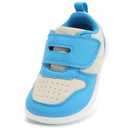 STQ KIDS Toddler Shoes Boys Wide Toe Box Barefoot Shoes Lightweight Girls Sneakers Zero Drop Preschool Kids First Walking Running Tennis Shoe Daycare School Blue Little Kid, Size 11