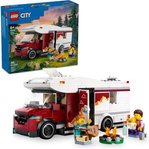 LEGO City Holiday Adventure Camper Van Building Toy Set - Vacation Toy for Kids, Boys and Girls, Ages 6+ - Includes 3 Minifigures and Accessories - Gift Idea for Birthdays & Holidays - 60454