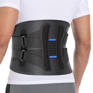 Fit Geno Back Brace for Lower Back Pain Men & Women: Adjustable Lumbar Support Brace for Pain Relief - Breathable Waist Belt for Comfort - 2XL/3XL/4XL