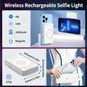 Magnetic Selfie Light, 92 LED Selfie Light with 12 Lighting Mode,10W Magnetic Wireless Charging for iPhone 16/15/14/13/12 Series