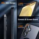 teloxy Magnetic for Samsung Galaxy S24 Case,[Military Grade Drop Protection] [Anti-Fingerprint] Slim Shockproof Protective Phone Case for S24 6.2 inch,Black