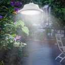 HULPPRE Solar Shed Light-Daytime or Night,96Leds Brighter White Solar Light Indoor&Outdoor with 2 Remotes,IP65 Barn/Chicken Coop/Workshop/Ceiling/Pendant Lamp for Patio,Garden,Yard,Gazebo