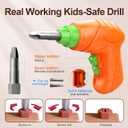 NewFamily 158PCS Kids Construction Drill Set with Electric Drill, STEM Building Toy Tool Kit for Boys & Girls Ages 3 4 5 6 7 8 9 10, Creative Educational Gift