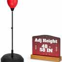 Adjustable Boxing Reflex Bag with Stand 48"-58" Standing Punching Bag Kit with Gloves & Pump, Beginner Boxing Equipment for Training Coordination and Reaction Speed | Sport Gift for Home Workouts