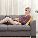 Homoyoyo Black Plastic Sofa Feet Set of 4, 7.5cm Height Bed Risers L-Shaped Plastic Support Feet Riser Legs Easy Install Replacement Legs for Couch, Dresser and Bed, Elevating Design (15.00X15.00X7.50CM)