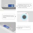 Digital Shipping Scale,Stainless Steel Panel, Accurate Portable Postal Scale for Packages, Small Business,Kitchen, Food, Handmade, Liquids, and Boutique (Silver Rechargeable(10kg/1g))