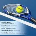 Hikeen Premium Tennis Trainer Rebound with Metal Base,Portable Solo Tennis Trainer Set with 3 Highly Elastic String Balls,Tennis Practice Equipment for Adult Kids an Beginners