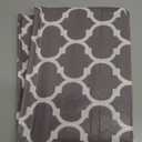 Vinyl Tablecloth with Flannel Backing-6 Pack Moroccan Grey 60x84 Inch Waterproof Rectangular Plastic Table Cloths-Wipeable Heavy Duty Oilcloth for Outdoor Picnic Party Camping Dining