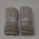 Pidada Hand Towels Set of 2 100% Cotton Striped Pattern Absorbent Soft Decorative Towel for Bathroom 13.4 x 29.1 Inch (Gray Brown)