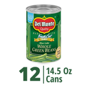 Del Monte Canned Whole Green Beans, 14.5 Ounce (Pack of 12)