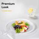 FOCUSLINE 7 Inch Clear Plastic Plates, 100 Count Disposable Heavy Duty Salad Dessert Plates, Premium Hard Plastic for Weddings, Parties & Events