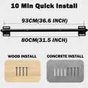 Fitarc Joist Mount Pull Up Bar, Wall Chin Up Bar Ceiling Mount for Beams, Heavy Duty Steel Construction, Home Gym Workout Equipment -Patent Pending