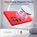 SKYLMW Compatible with Samsung Galaxy S26 Ultra Case with Magnetic Invisible Stand [Compatible with Mag-Safe][Full Camera Protection] Silicone S26 Ultra Case for Women Men 6.9'', Red