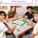 Neoprene Mahjong Mat for Table, Non-Slip, Durable, and Quiet Table Cover, Pretty Travel Mahjong Mat Pink with Floral and Bird Pattern, Perfect for Mahjong, Poker, Home Tea Rooms, Clubs