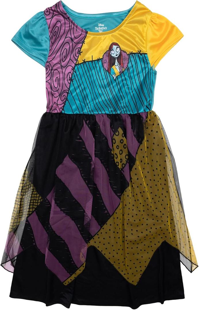 Disney Girls' Princess Dress Nightgown, Fantasy Gown, Soft & Cute Pajamas for Kids (6)