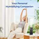 Raydrop Humidifiers for Bedroom, Cool Mist Humidifiers for Babies, 1.70L Quiet Ultrasonic Humidifier, Space-Saving, Filterless, Auto Shut Off - (0.45 Gallon, US 110V)