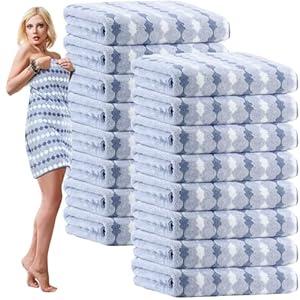 16 Pack Microfiber Bath Towels Bulk 27'' x 60'' Oversized Size Bath Towel Highly Absorbent Extra Large Soft Drying for Shower Beach Winter Salon Sport Gym Party