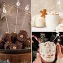 10 Pcs Winter Snowman Drink Stirrers Stainless Steel Christmas Coffee Stirrers Metal Reusable Swizzle Sticks Snowman Cocktail Stir Stick Chocolate Hot Cocoa Supplies for Winter Party Decor