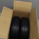 GICOOL 4.10/3.50-6 Flat Free Tire and Wheel, with 3"-3.5''-4.0''-4.5'' Centered Hub, and 3/4" & 5/8" Bearings, Replacement for Wheelbarrow, Hand Truck/All Purpose Utility Tire on Wheel, (2 Pack)