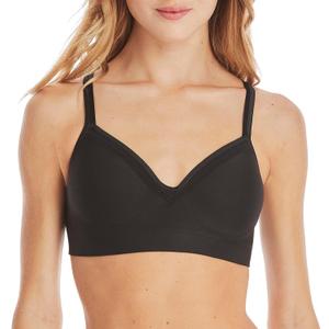 Hanes Women's SmoothTec ComfortFlex Fit Wirefree Bra MHG199 (Medium, Black)