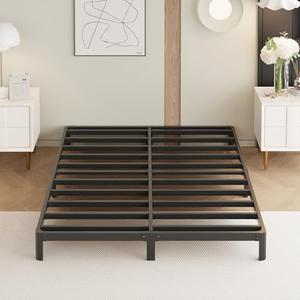 Yicensen 9 Inch King Bed Frame with Rounded Corner Legs Heavy Duty Metal King Size Platform Bed Frame No Box Spring Needed, Easy Assembly, Noise Free, Black.