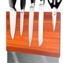 FOSSTA PRODUCTS Magnetic Knife Block  Acacia Wood Double-Sided Knife Holder with Steel Base & Strong Magnets, Modern Kitchen Knife Storage Stand (Knives Not Included)