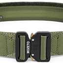 MOZETO Molle Battle Belt, 2" Battle Belts Tactical War Combat Quick Release Law Enforcement Duty Belts for Men L