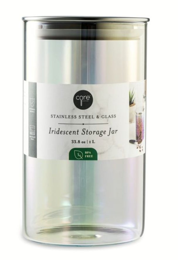 Core Iridescent Storage Jar 33.8 Oz