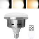 LimoStudio (1 Pack) 85W LED Photo Light Bulb, Remote Control, Dimmable 3200K-5500K, E26/E27 Socket, 3 Modes, 10 Brightness Levels, AGG3454