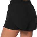 Sunzel 2 in 1 High Waist Running Shorts for Women Quick Dry Elastic Athletic Shorts with Pocket and Drawstring Workout Summer (Black, XL)