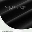 ODODOS Purevibe Cotton Oversized Sweatshirts, Women's Crew Neck Long Sleeve Pullover Tops with Kangaroo Pocket, Black, Medium 