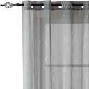 SMILE WEAVER Grey Sheer Curtains 63 Inch Length for Living Room,Star Print Light Filtering Semi Sheer Curtains for Bedroom,Privacy & Light Weight Voile Transparent Grommet Window Drapes 2 Panels