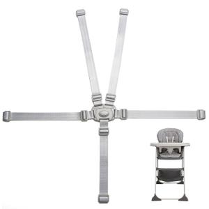 High Chair Straps Replacement Compatible with Graco - 5 Point Harness Straps for High Chair, Straps Length Adjustable Highchair Strap, Easy to Install Straps Belt, High Chair Accessories
