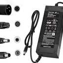 UL Listed 42V 2A Replacement Electric Scooter Charger for 36V Hoverboard Charger with 5 Plugs, Compatible with Scooter Power Adapter