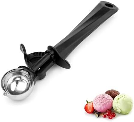 Ice Cream Scoop with Trigger, Medium 0.68 oz (20ml) Stainless Steel Scoop for Ice Cream, Sorbet, Melon, Cupcake Batter, Size #40 2 Pcs