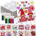 24Pcs Valentines Day Crafts Gifts Kits for Boys, Girls & Adults, Valentine's Arts and Crafts DIY Puzzle with Chocolate Cake Heart Owl, Jigsaw for Classroom Activities Party Favors Exchange Supplies
