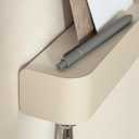 Kazai. Key Holder for Wall 'Tone' | Minimalist Key Hooks Design from Berlin | Modern Key Hanger with Metal Shelf | Key Hook Wall Mounted as Hallway Furniture | Taupe