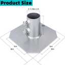 2 Pack Stationary Dock Bottom Pad,Stationary Dock Base Plate,Floating Dock Brackets Hardware for Foot Post Pipe Pole Leg,Support and Hold Docks & Prevent Sinking into Mud
