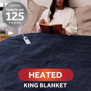 Symunbeam Microplush Heated Blanket King 100 in&90 in