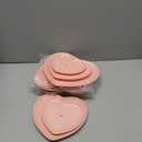 Layhit 4 Pack Valentine's Day 3 Tier Cupcake Stand Heart Shaped 3 Tiered Serving Trays for Party Plastic 3 Tiered Tray Stand Dessert Cupcake Stand for Tea Party Baby Shower Wedding (Pink)