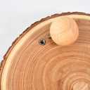 10 inch Wood Cake Stand for Dessert Table - Round Rustic Cake Holder Tray Wooden Serving Platter Pedestal Centerpiece Decoration with Sturdy Legs for Wedding Cakes