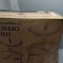 GABRYLLY Ergonomic Office Chair, High Back Home Desk Chair with Flip-Up Arms, Headrest, 90-120° Tilt and Wide Cushion, 300LBS White Mesh Chair for Work Gaming Study (GY01-NT, Woodgrain Pattern)