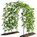 Tall Garden Arch Trellis for Climbing Plants, 83in Tall Metal Plant Support Trellis Archway for Climbing Plant Vegetables Cucumber, Outdoor Yard Lawn Garden Arch Tunnel Trellis, 83" H x 47" L x 71" W