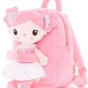Gloveleya Toddler Backpack Kids Backpacks Rag Doll Girls Candy Doll Pink (9 inches)