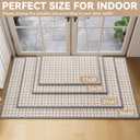 YDKGL Door Mat Entrance 24"x35", Dirt Resistant and Absorbent, Non-Slip Rubber Backing Floor Mats, Easy Clean Low-Profile Doormat for Entryway, Front Door, Inside Entrance, Grey