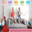 21 Inch Wooden Kids Toddler Child Children Acoustic Guitar Musical Instruments Ideal for 3-9 Year Old Boys Girls Gifts (Red), mini